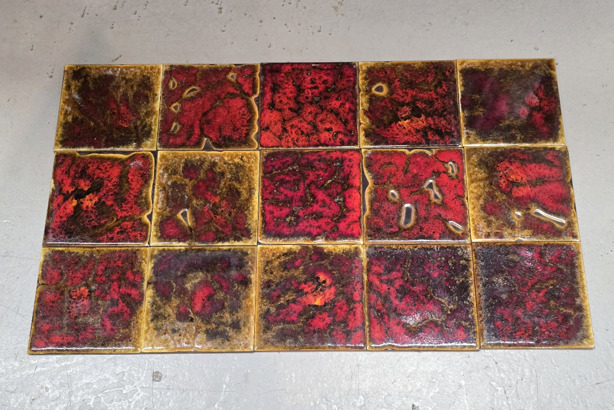 Lot de 15 carreaux en céramique Villeroy & Boch – La Ferté-Gaucher – France – années 1960/70 