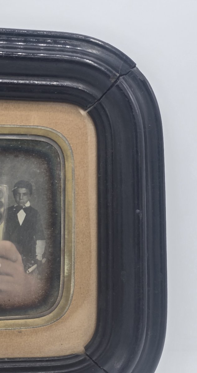 Daguerreotype, Portrait Of A Woman And A Young Boy, France, Circa 1850-photo-1