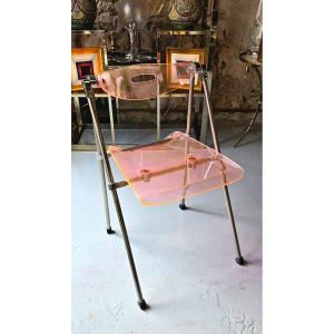 Modern Folding Chair In Plexiglass Giancarlo Piretti - Eda Concept