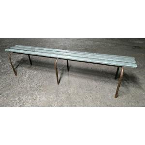 Vintage Shabby Chic Patinated School Bench