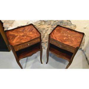 Paire de chevets de style Louis XV