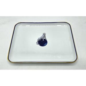 Cartier Paris "panther" Trinket Tray In Limoges Porcelain