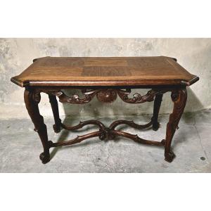 Table d’appoint en chêne massif – style Louis XV - fin XIXᵉ