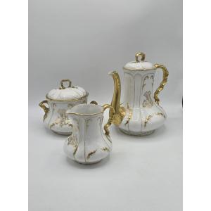 Antique Limoges Gilt Porcelain Dinner Service – Late 19th / Early 20th Century
