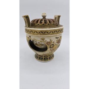 Brûle-parfum en céramique japonaise Satsuma – période Meiji