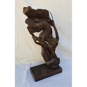 Carved Wooden Ship's Bow Or Architectural Element, India Or Sri Lanka, Circa 1900