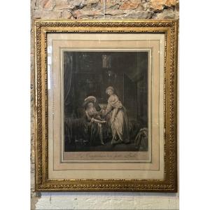 La Comparaison Des Petits Pieds- Engraving After A Composition By Louis-léopold Boilly
