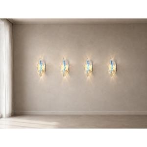Carlo Nason For A.v. Mazzega (attributed), Set Of 4 Murano Glass Wall Sconces, 1960s–1970s