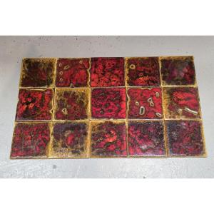 Set Of 15 Villeroy & Boch Ceramic Tiles – La Ferté-gaucher – France – 1960s/70s