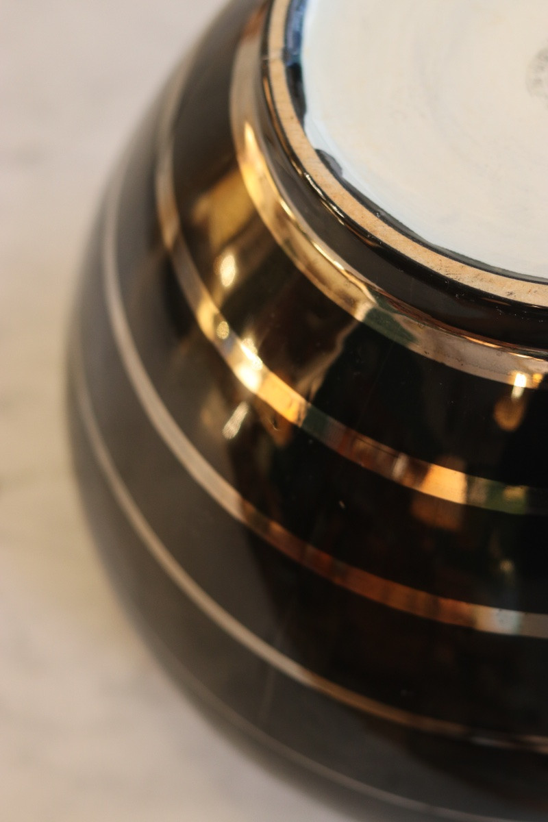 Rare Art Deco Cachepot From The Boch La Louvière Factory, Work By Charles Catteau-photo-2