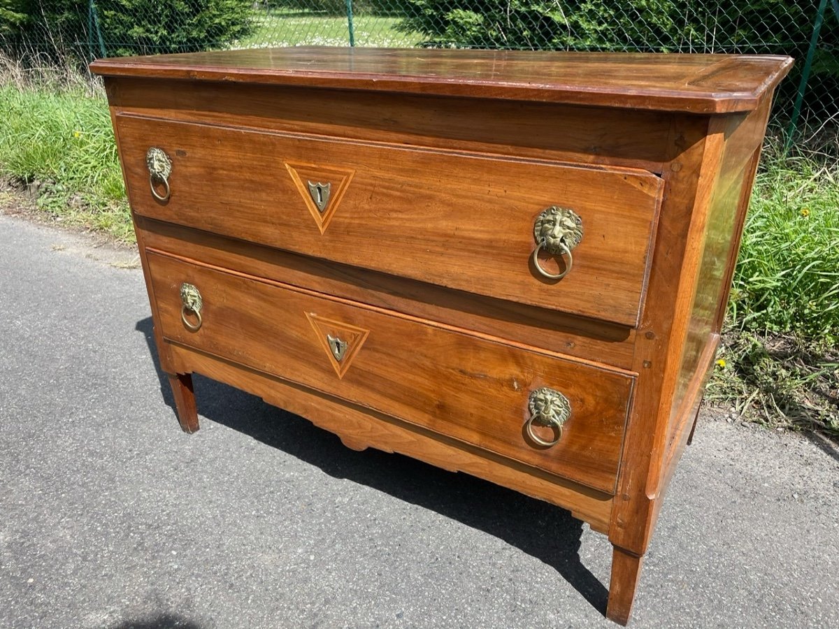 Empire Commode Restoration XIXth Old Rustic Furniture Lion Sauteuse