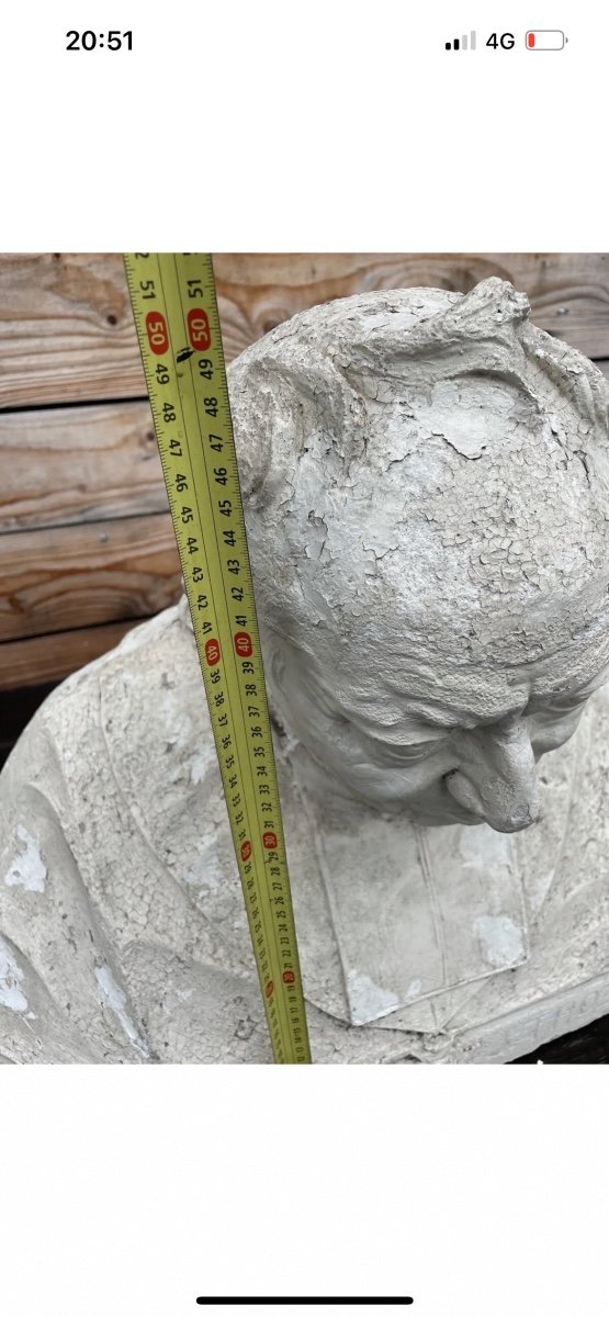 Hippolyte Lefèbvre Bust Of Canon Thoz Plaster Workshop Monastery Brittany-photo-2
