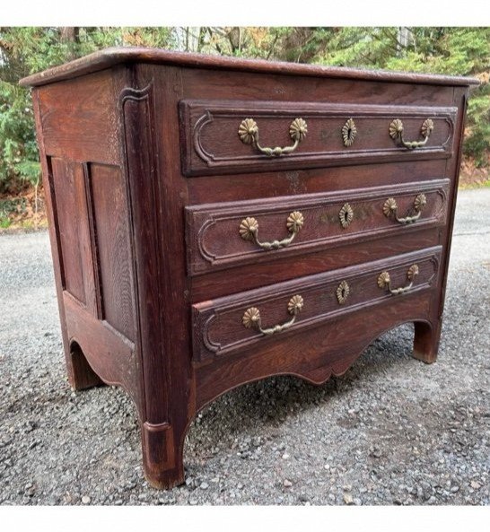 Commode Louis XIV XV époque XVIIIeme Meuble De Château Ancien Galbé Arbalète