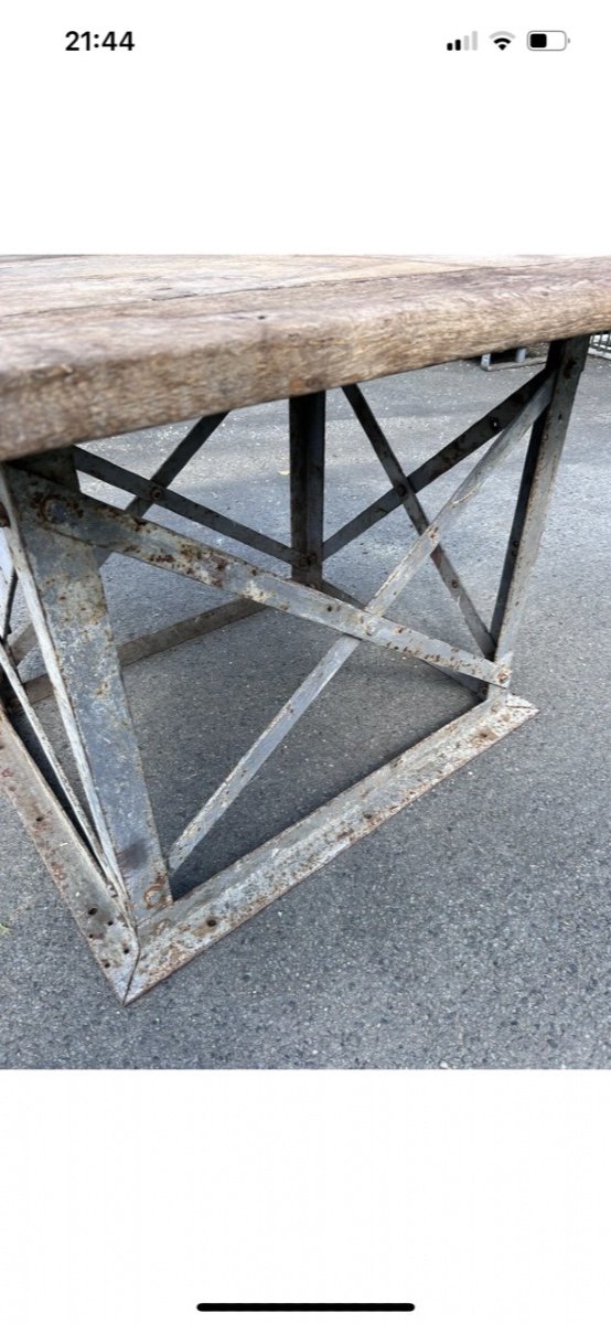 Drapier Table Eat Standing Counter Industrial Design Eiffel Patina Established-photo-5
