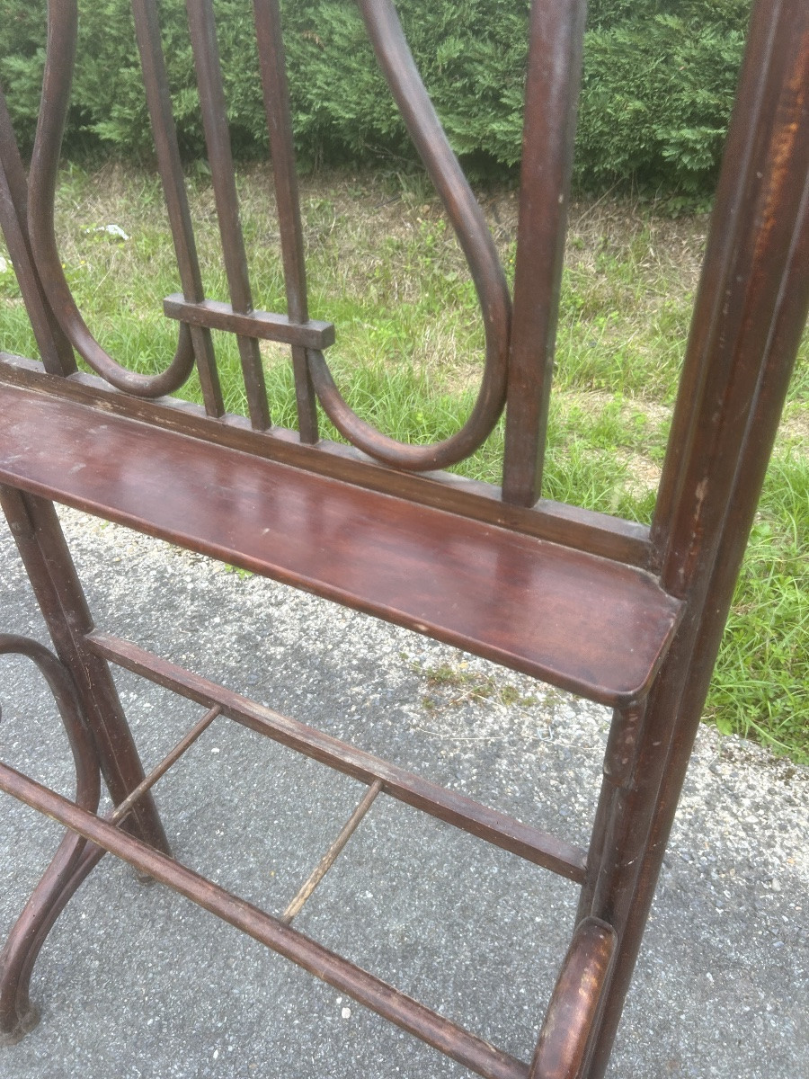 Porte Manteau vestiaire bois courbé Thonet Ancien bistrot brasserie -photo-4