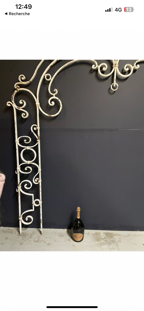 Well Top Gallows Arch Grille Arch Wrought Iron Coping 19th Century Gate-photo-3