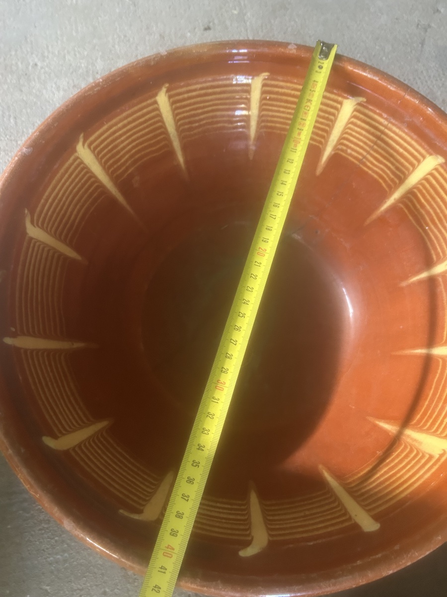 Set Of 26: Varnished Terracotta Pottery Dish, Old Southwest-style Grease Pot-photo-2