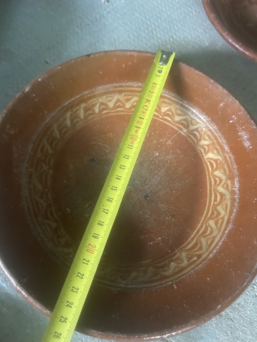 Set Of 26: Varnished Terracotta Pottery Dish, Old Southwest-style Grease Pot-photo-3
