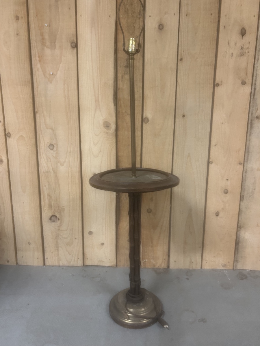 Floor Lamp, Bamboo Lamp, Antique, Vintage, Home Decor, Rings-photo-3