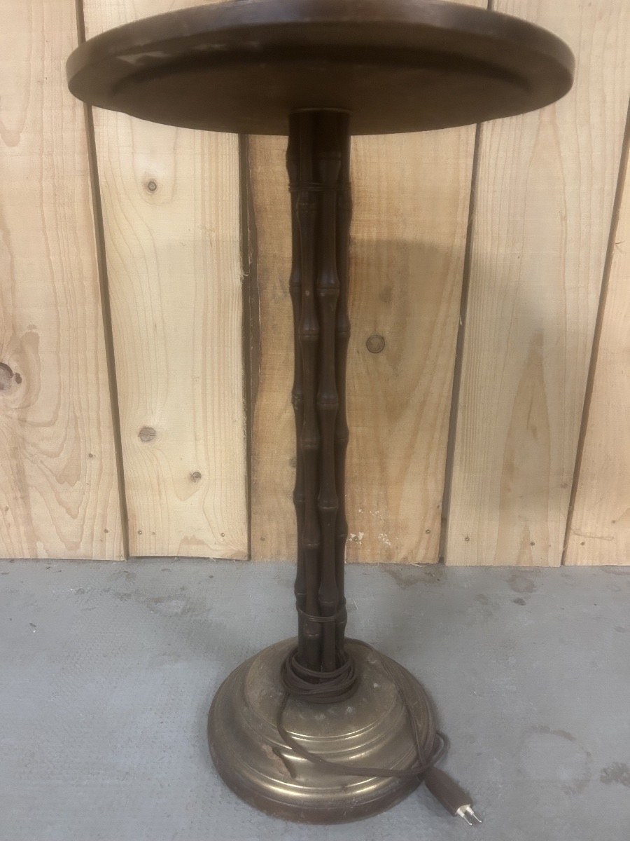 Floor Lamp, Bamboo Lamp, Antique, Vintage, Home Decor, Rings-photo-4