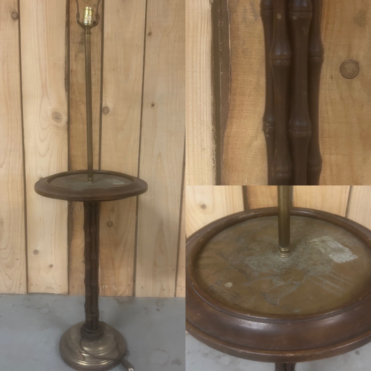 Floor Lamp, Bamboo Lamp, Antique, Vintage, Home Decor, Rings