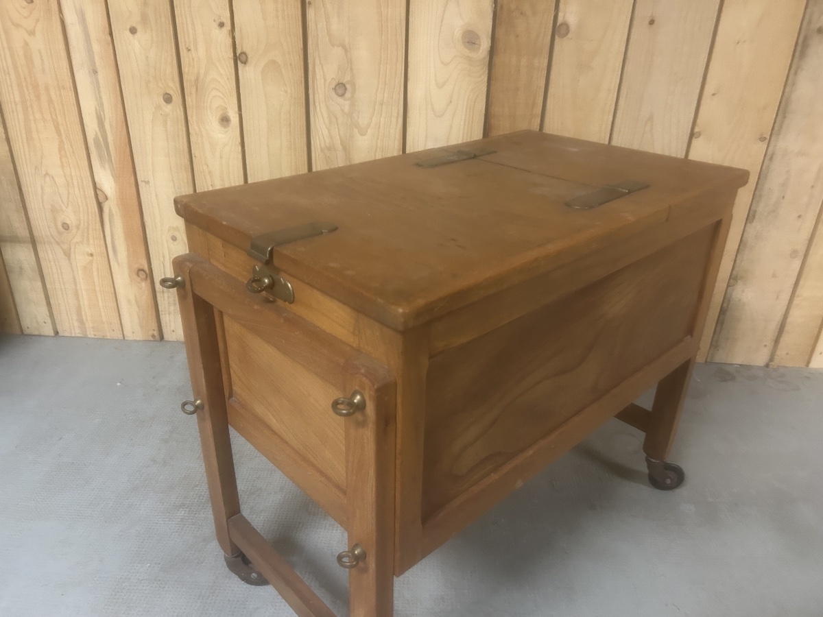 Jacques Adnet Vintage 1950s Designer Bar Cabinet And Desk-photo-3