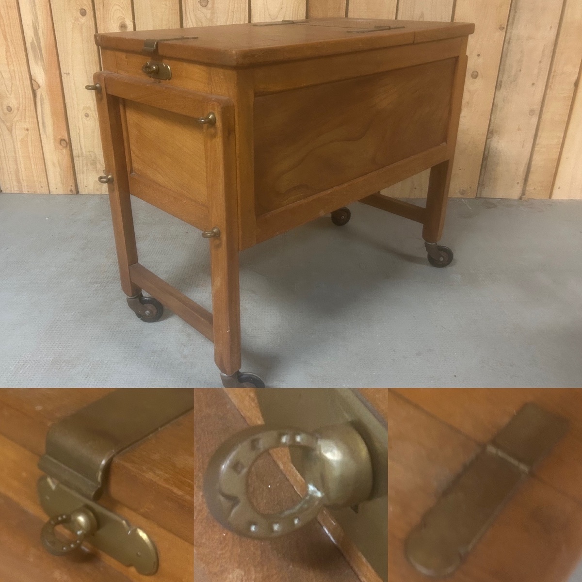 Jacques Adnet Vintage 1950s Designer Bar Cabinet And Desk