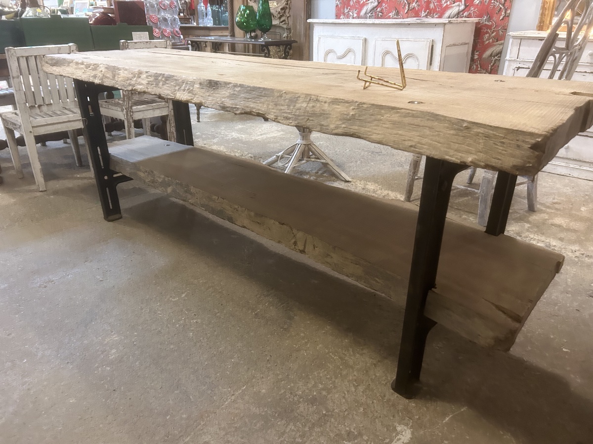 Table de Drapier Console Établi Ancien Design Industriel Loft Atelier Meuble SDB-photo-4