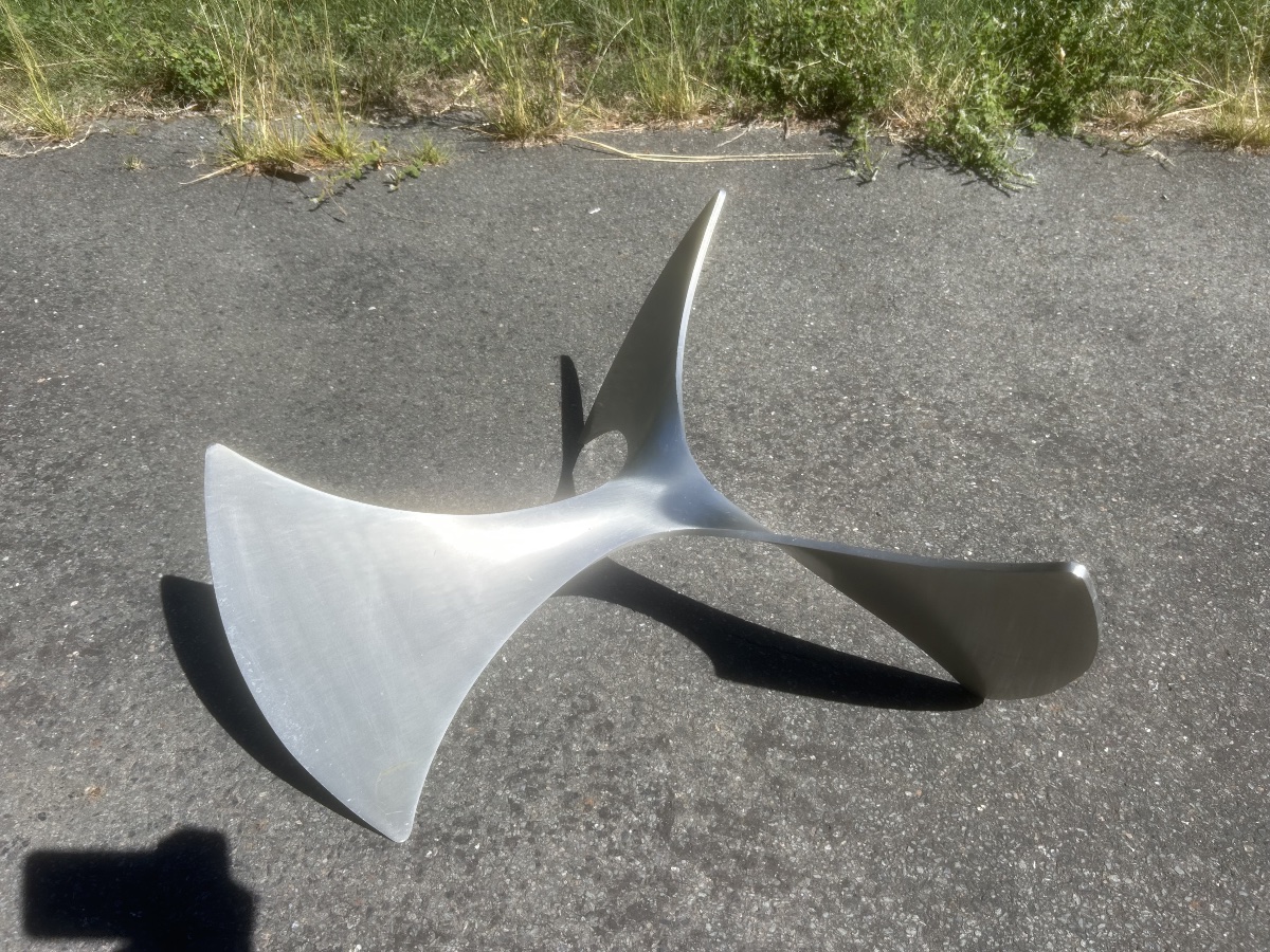 Pied de Table Basse Propeller par Knut Hesterberg Aluminium Space Age Design-photo-3