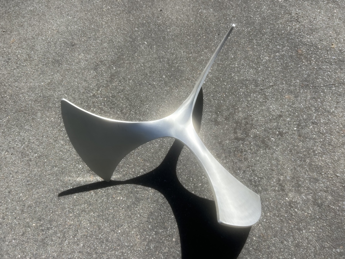 Pied de Table Basse Propeller par Knut Hesterberg Aluminium Space Age Design-photo-1