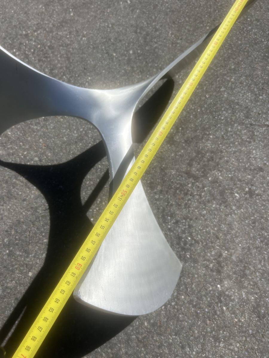 Pied de Table Basse Propeller par Knut Hesterberg Aluminium Space Age Design-photo-3