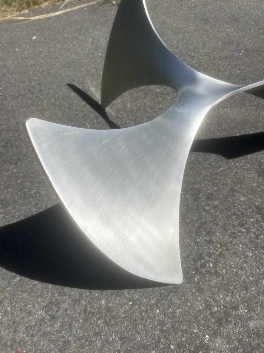 Pied de Table Basse Propeller par Knut Hesterberg Aluminium Space Age Design-photo-4