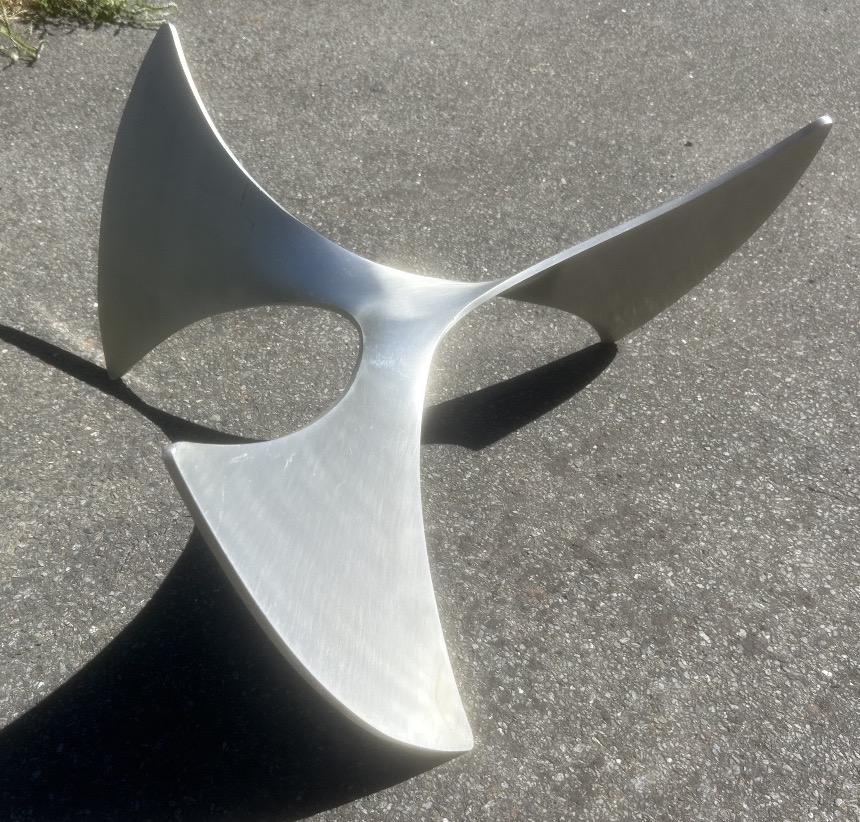 Pied de Table Basse Propeller par Knut Hesterberg Aluminium Space Age Design