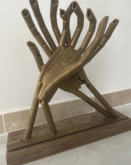 Jean Marc Ferronnier Art Sculpture Corde Sur Ciel Fer Forgé Ancien Vintage 50cm