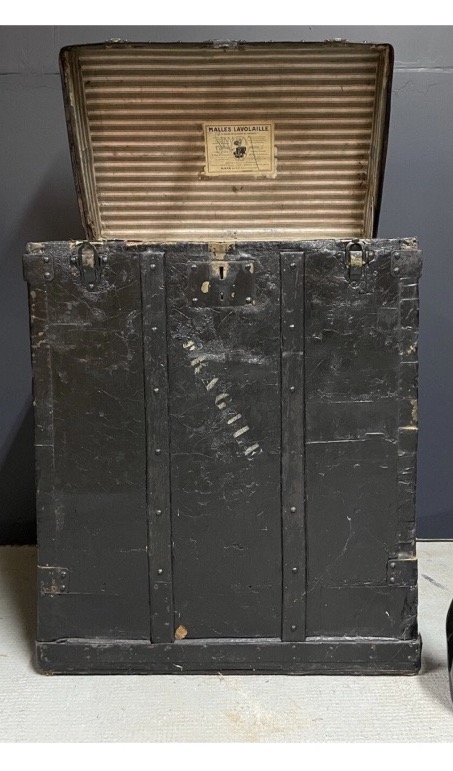 Lavolaille Paris 19th-century Luxury Trunk, Vintage Luggage Chest, Antique Baggage Handler