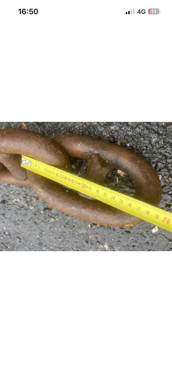 125 Cm Chunky Chain With Nautical Anchor Motif, Vintage Ship Anchor, Hermès, 19th Century-photo-2
