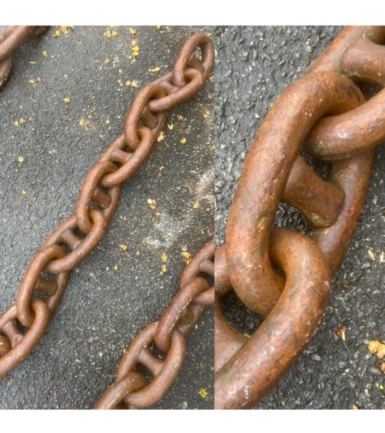 125 Cm Chunky Chain With Nautical Anchor Motif, Vintage Ship Anchor, Hermès, 19th Century