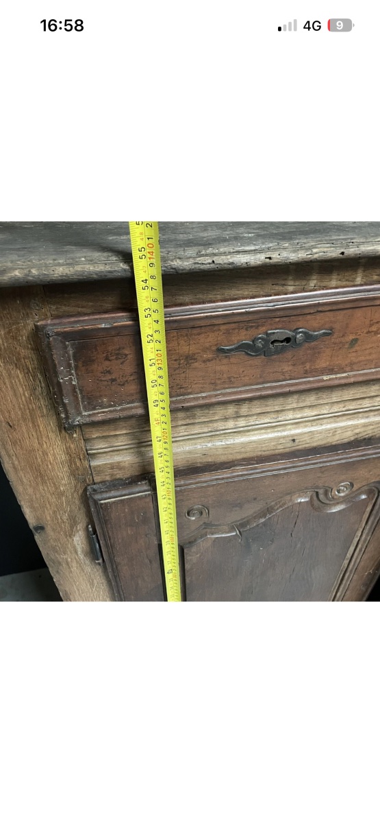 Antique 18th-century Louis XV Sideboard, Solid Wood, Folk Art, Country Style, Enfilade, Furniture-photo-3