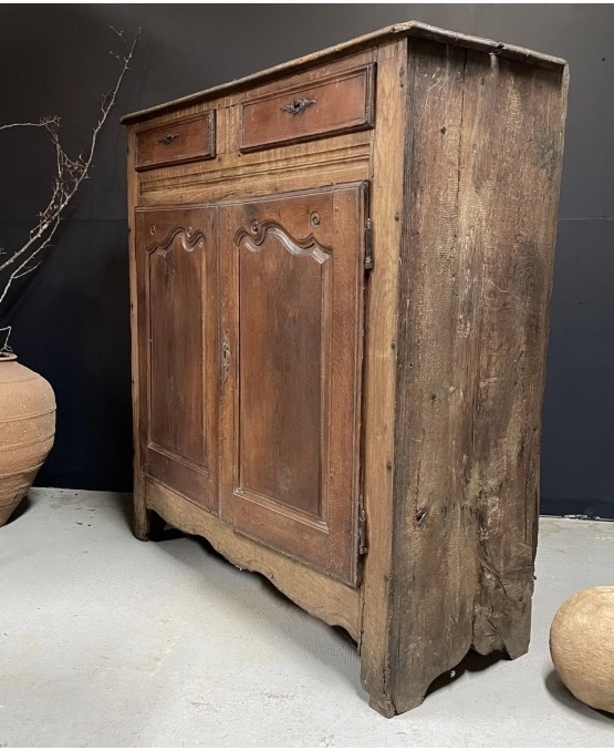 Antique 18th-century Louis XV Sideboard, Solid Wood, Folk Art, Country Style, Enfilade, Furniture
