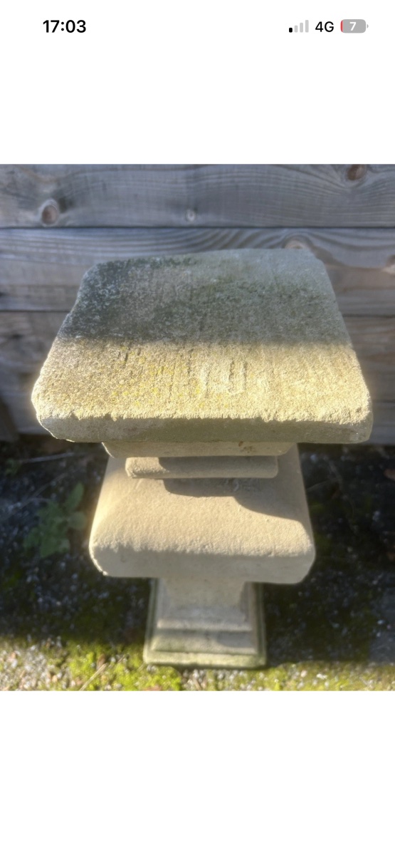 Antique Cut Stone Baluster, Carved Sandstone, 18th Century, Column And Base-photo-3