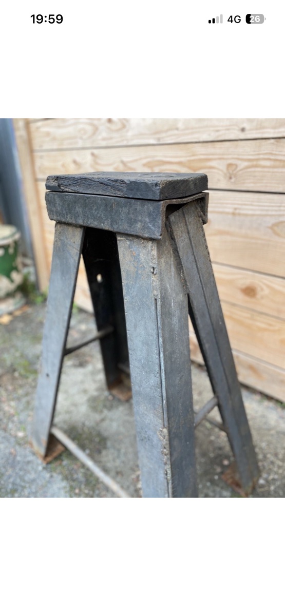 Pair Of Sculptor's Stools, Industrial Design Workshop, Antique Craft Furniture-photo-2