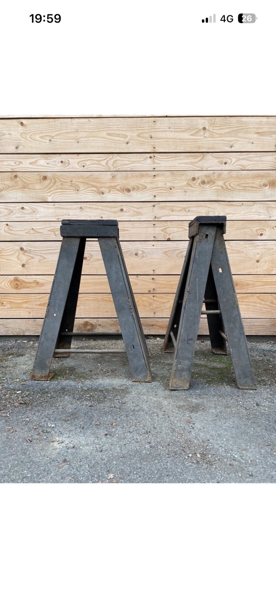 Pair Of Sculptor's Stools, Industrial Design Workshop, Antique Craft Furniture-photo-1