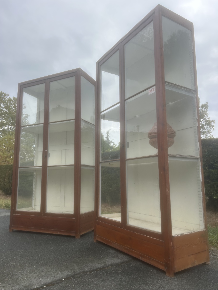 3m Pair Of Antique 19th-century Display Cases, Pharmacy-style, Laboratory-style, Cabinet Of Curiosities -photo-3