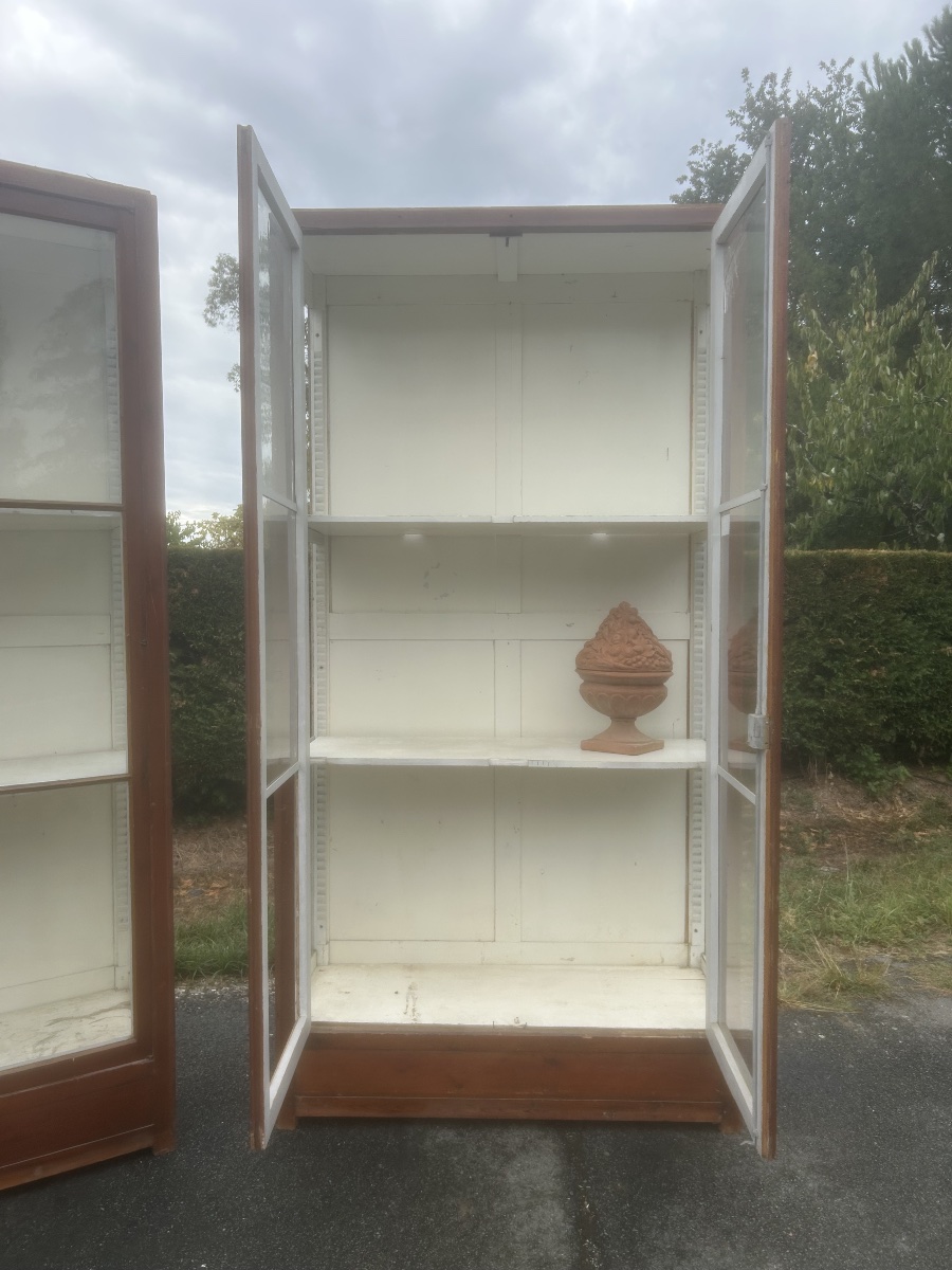3m Pair Of Antique 19th-century Display Cases, Pharmacy-style, Laboratory-style, Cabinet Of Curiosities -photo-4