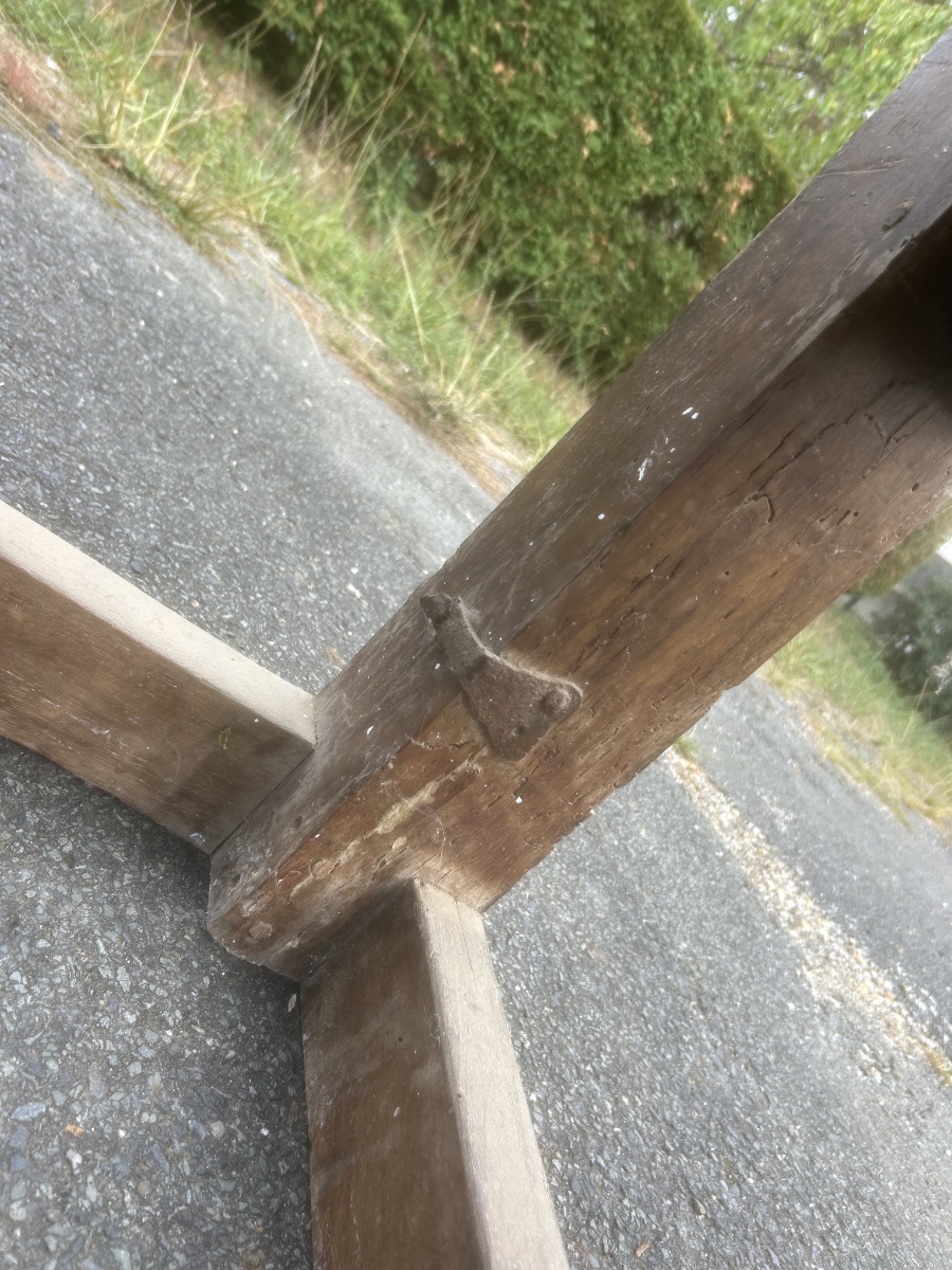 Large Oak Bench, Louis XIII Period, Château-style Armchair -photo-2
