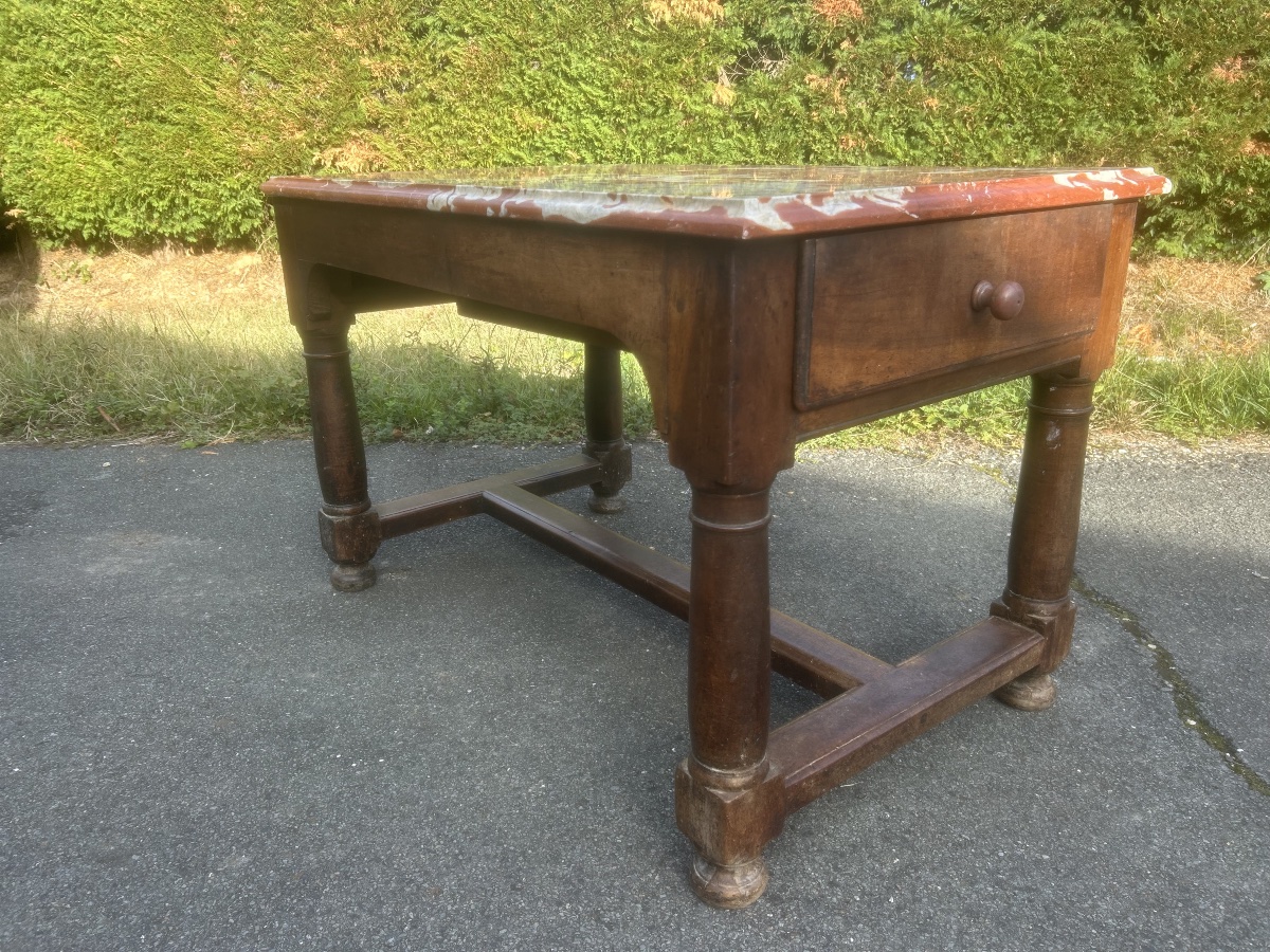 Table a Gibier d Office Marbre de Caunes-Minervois du Languedoc Louis XIII Château -photo-1