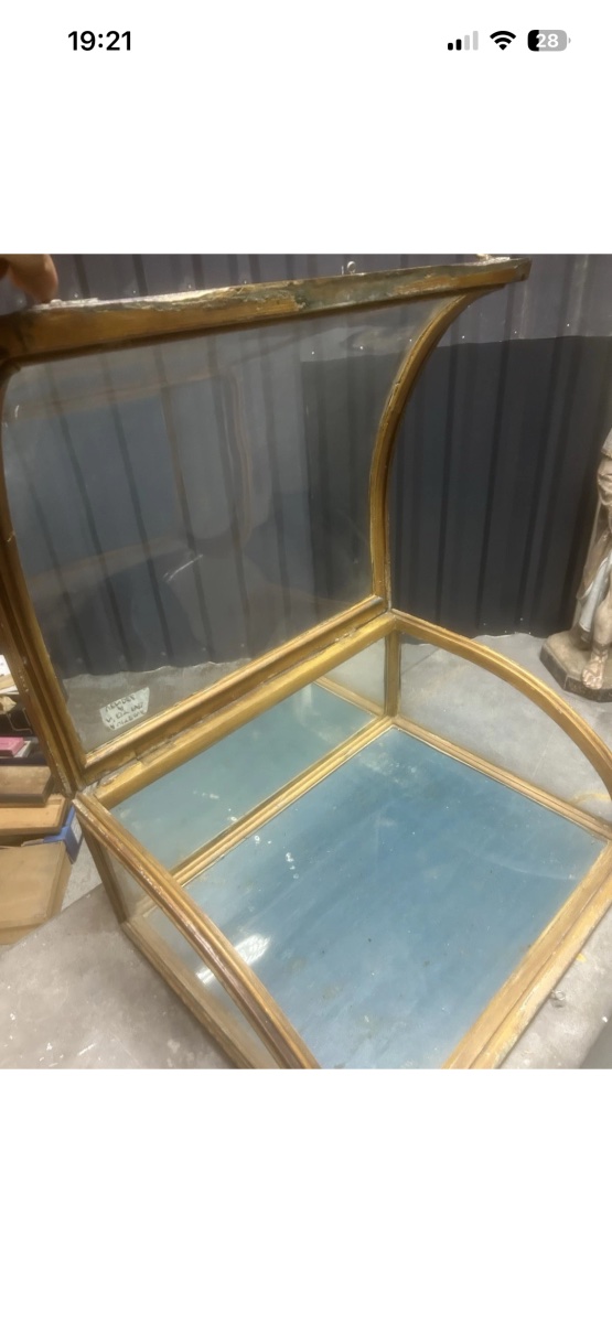Antique Curved-glass Display Case, 19th Century, Retail, Boutique, Jewelry, Collection, Watch-photo-3