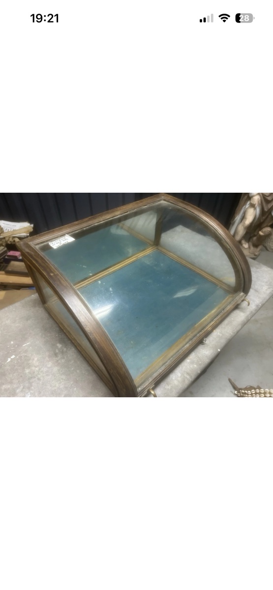 Antique Curved-glass Display Case, 19th Century, Retail, Boutique, Jewelry, Collection, Watch-photo-3
