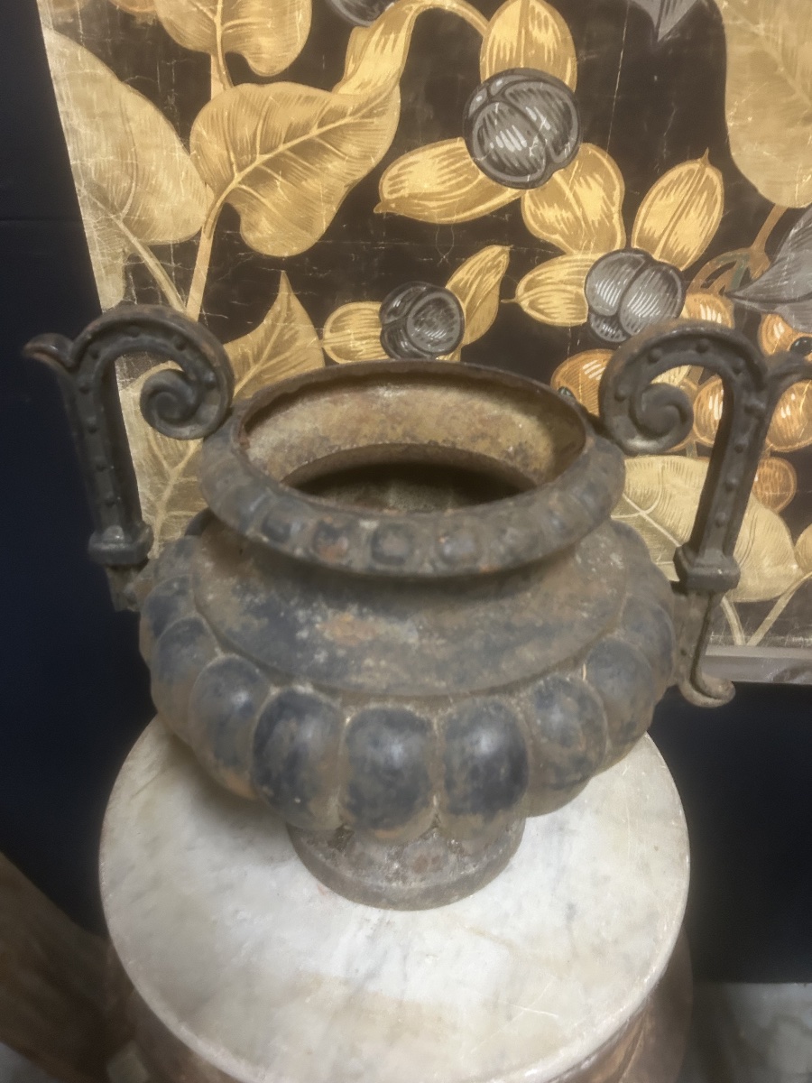 Paire de Vase Fonte Alfred Corneau Portail Urne Jardin Ancien XIXeme-photo-4