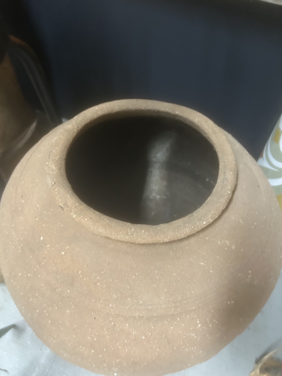 Large Terracotta Pottery, Antique 19th-century Jug, Amphora, Folk Art-photo-2